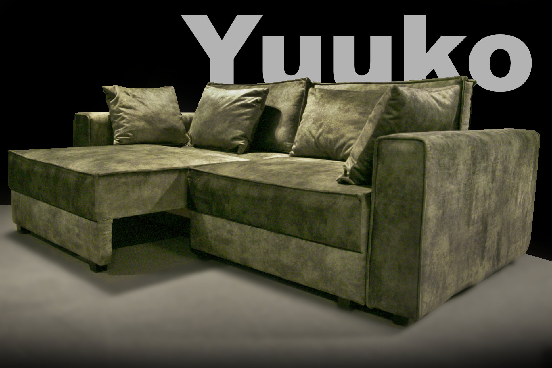 Sofa Yuko z funkcją dwustronnego narożnika i funkcją spania